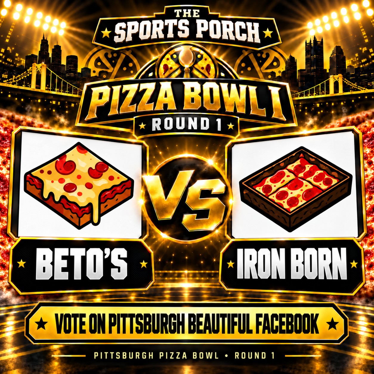 Pittsburgh Pizza Bowl I matchup: Beto’s vs. Iron Born