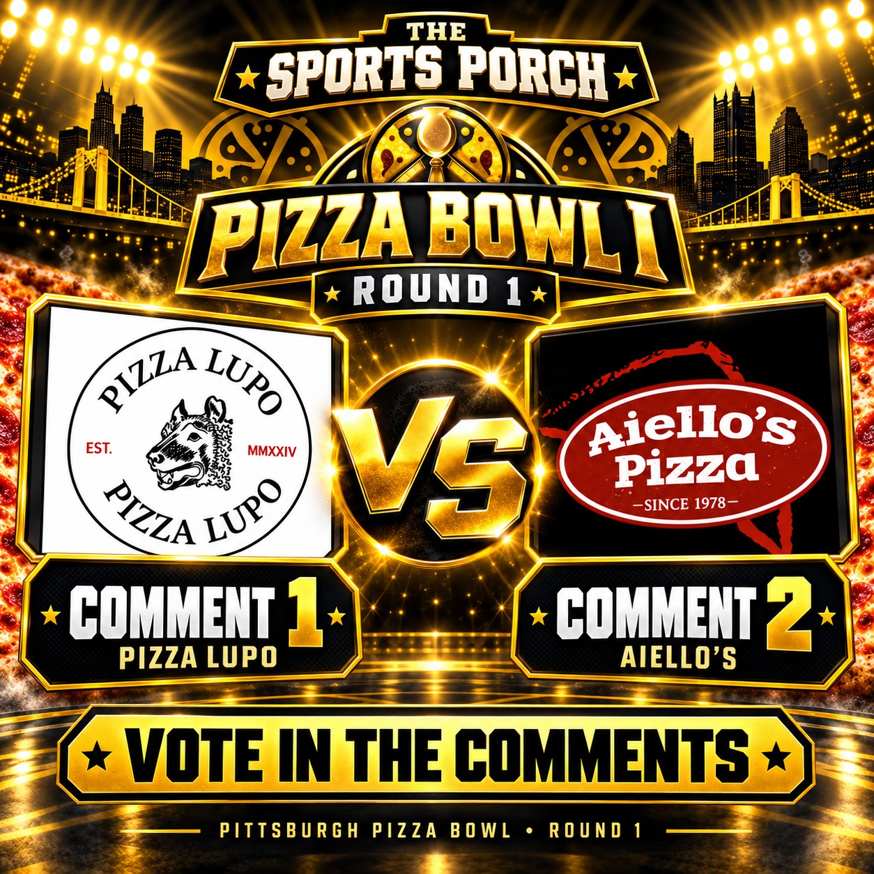 Pittsburgh Pizza Bowl I matchup: Pizza Lupo vs. Aiello’s