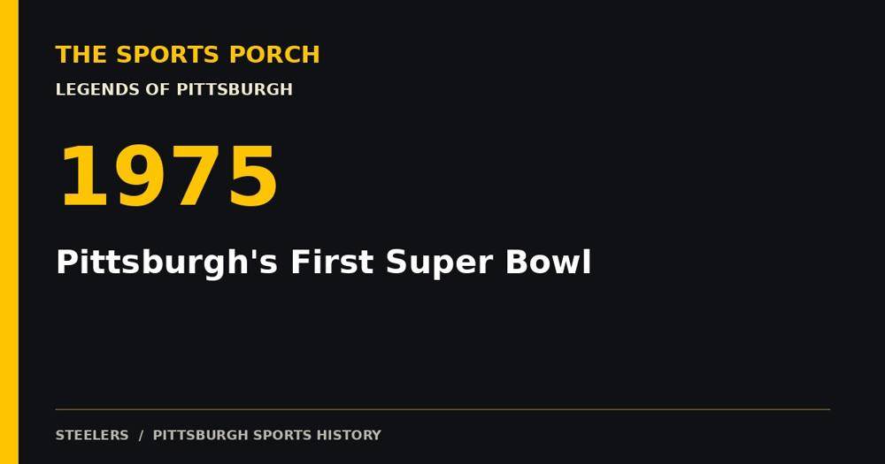 Pittsburgh's First Super Bowl — 1975 Pittsburgh sports history editorial artwork